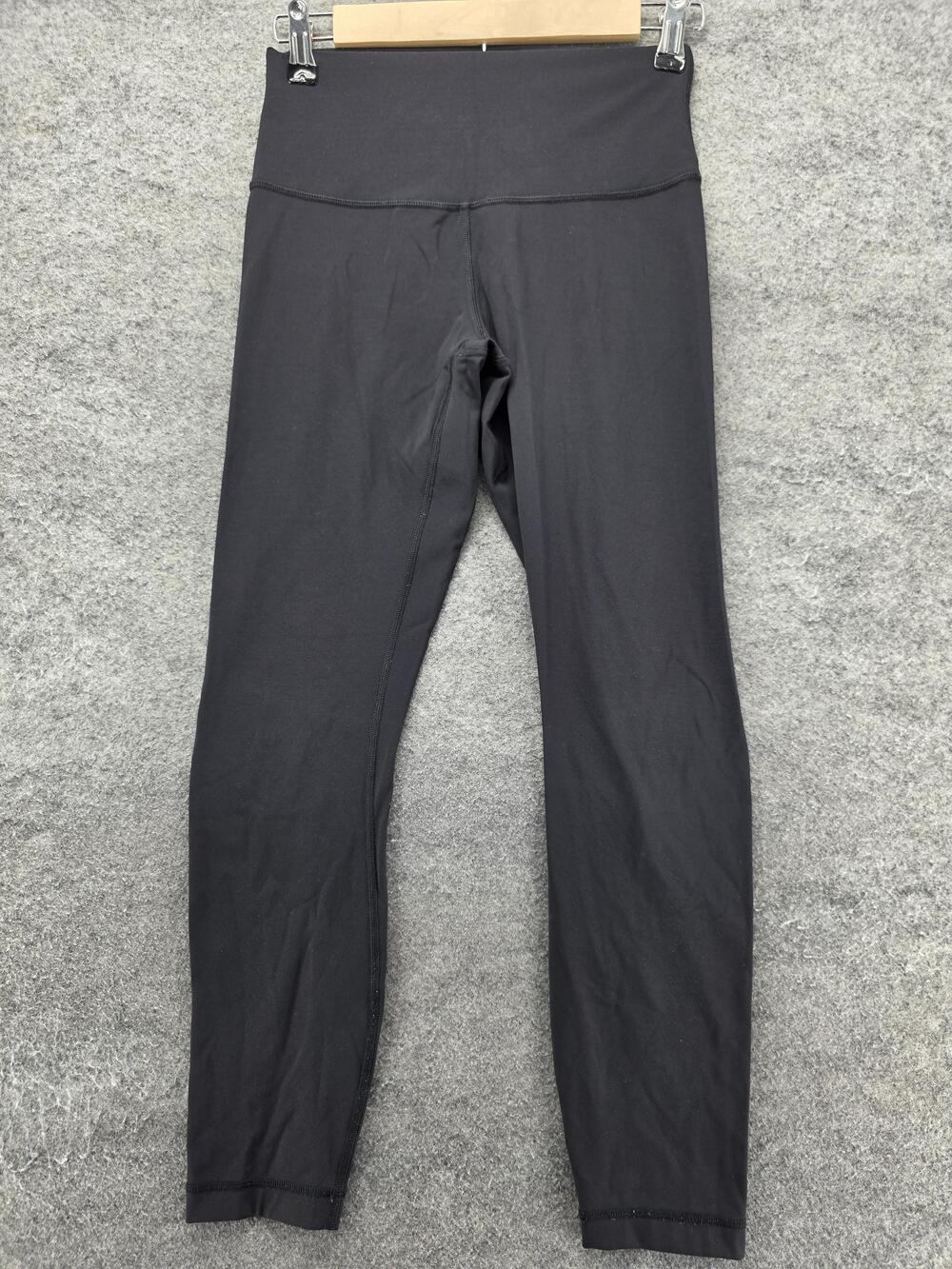 Lululemon Pants Leggings Womens 6 Black Ankle Mid Rise Yoga Nylon Spandex